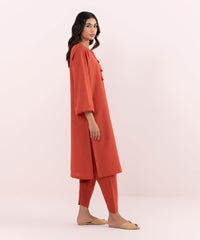 2 PIECE - SOLID COTTON SUIT-Burnt Orange