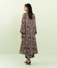 2 PIECE - PRINTED SILK SUIT_Black