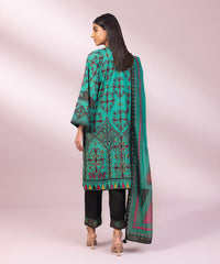 3 PIECE - PRINTED SILK SUIT Sapphire