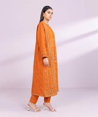 EMBROIDERED JACQUARD SHIRT BURNT ORANGE