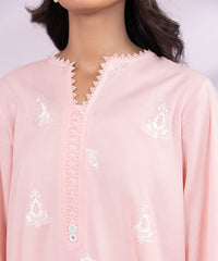 EMBROIDERED LAWN SHIRT PASTEL PINK