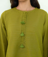 PRINTED KHADDAR Shirt_Lime Green