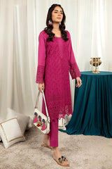 Deep Carmine - Embroidered Stitch Chikankari Kurti