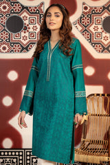 Deep Aqua - Exclusive Embroidered Lawn Stitch Kurti