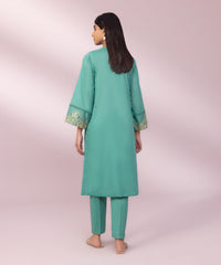 EMBROIDERED LAWN SHIRT JADE GREEN