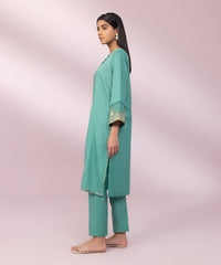 EMBROIDERED LAWN SHIRT JADE GREEN