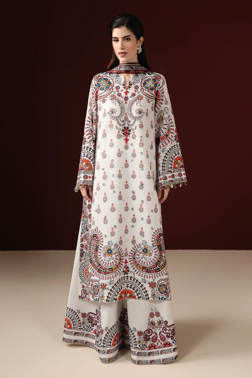 Jazmin - EMBROIDERED RAW SILK UR-7088