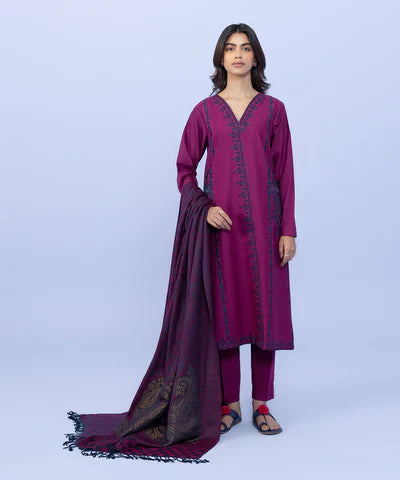 sapphire-3 PIECE - EMBROIDERED COTTON SUIT