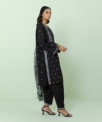 3 PIECE - EMBROIDERED MULTI NEPS -Black