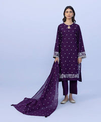 sapphire-3 PIECE - EMBROIDERED JACQUARD SUIT