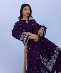 sapphire-3 PIECE - EMBROIDERED JACQUARD SUIT