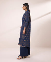 3 PIECE - EMBROIDERED JACQUARD SUIT-Unstitched-026