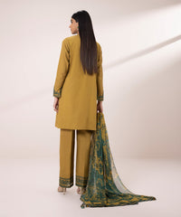 3 PIECE - EMBROIDERED DOBBY SUIT-Unstitched-012