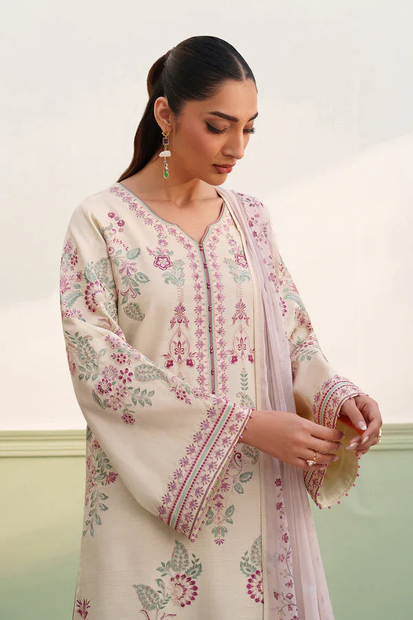 BAROQUE - EMBROIDERED RAW SILK UF-4385