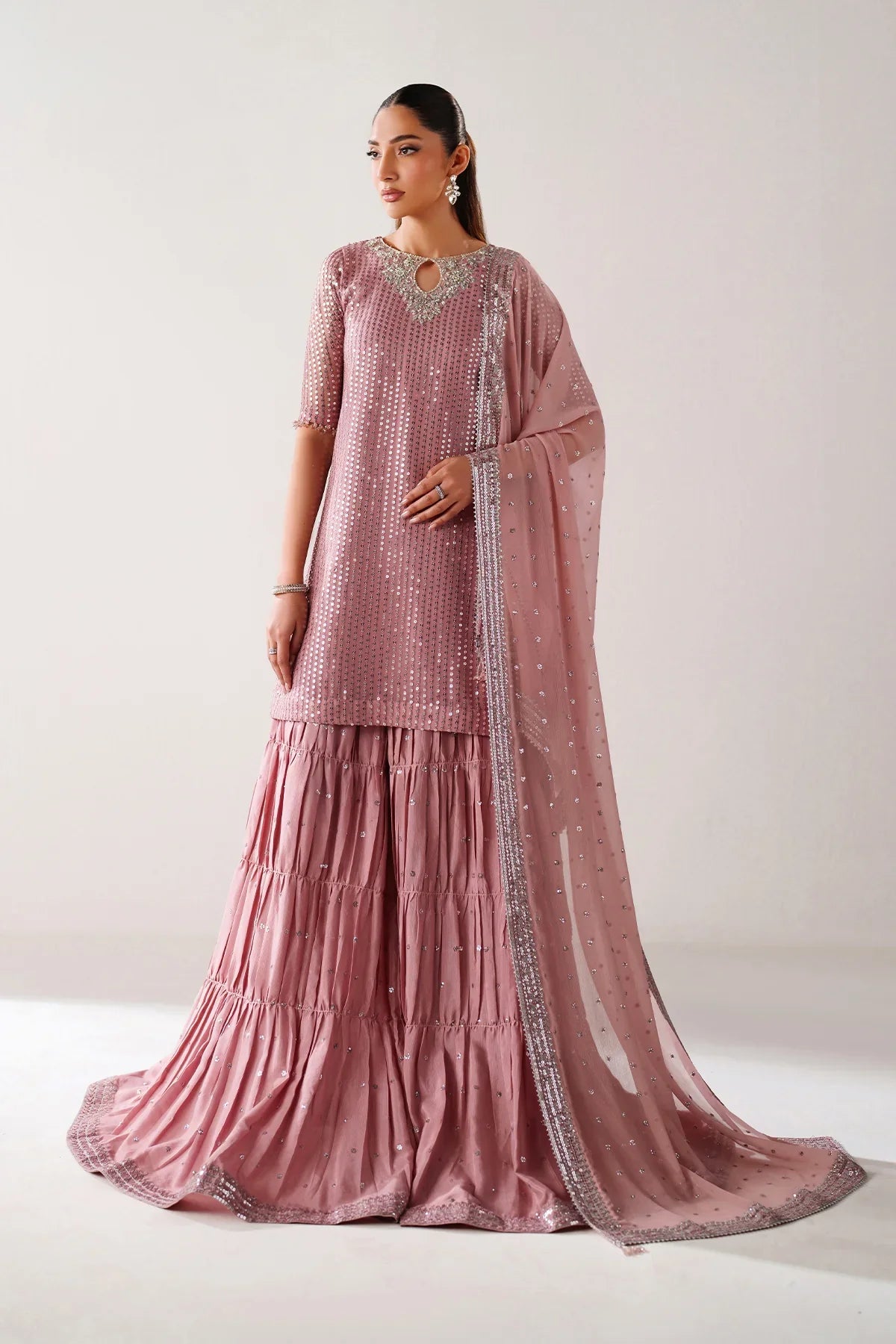 BAROQUE - EMBROIDERED CHIFFON UF-4388