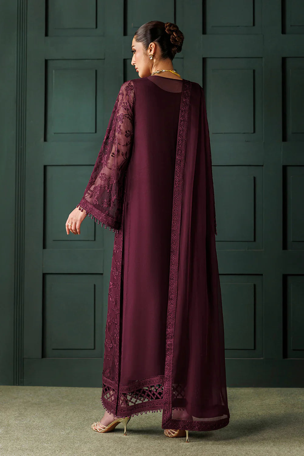 BAROQUE - EMBROIDERED CHIFFON UF-4436