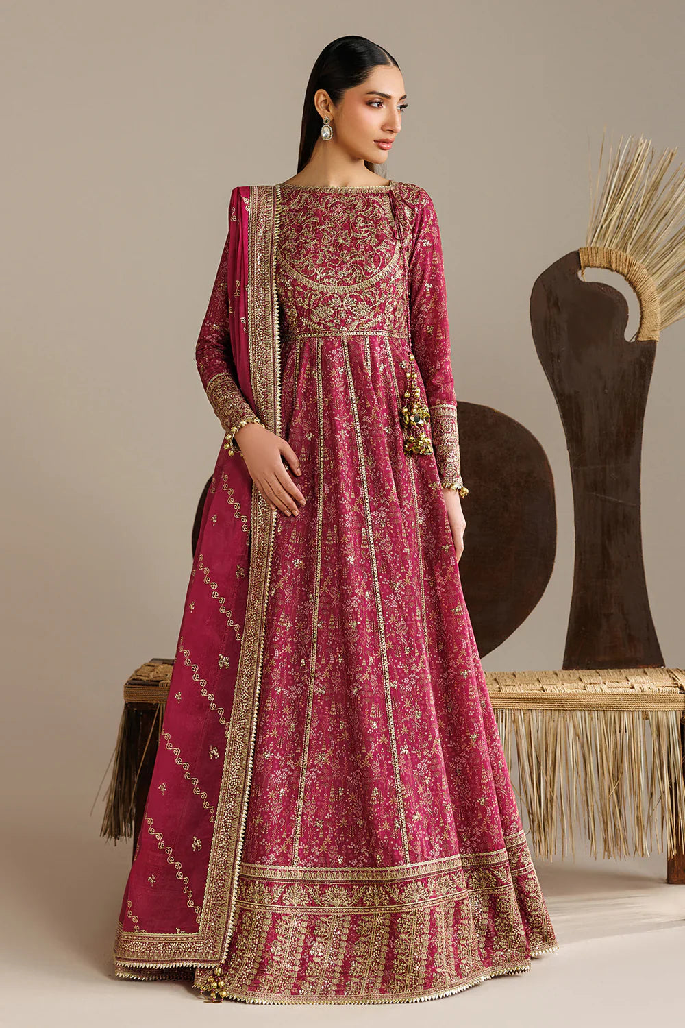 Jazmin - EMBROIDERED RAW SILK UR-7084