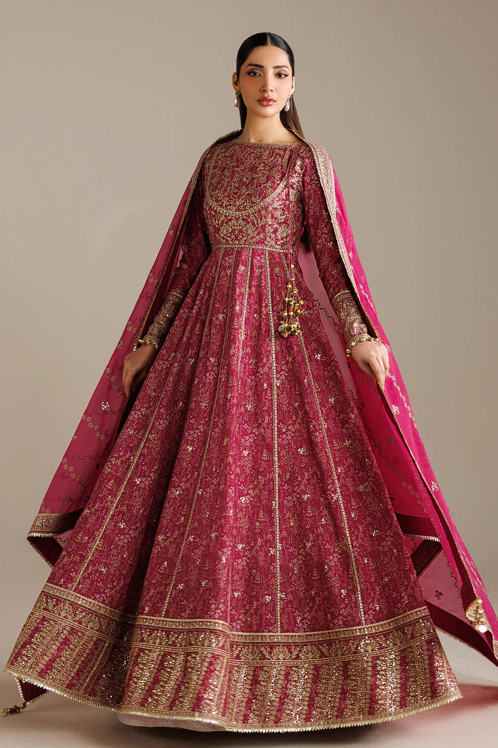 Jazmin - EMBROIDERED RAW SILK UR-7084