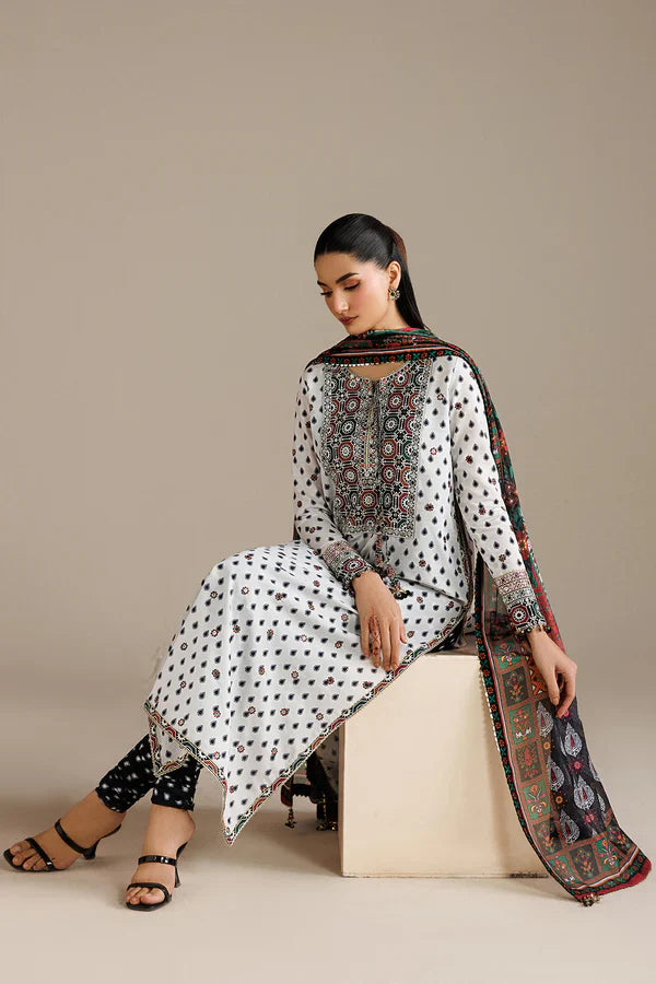 Jazmin - EMBROIDERED RAW SILK UR-7077