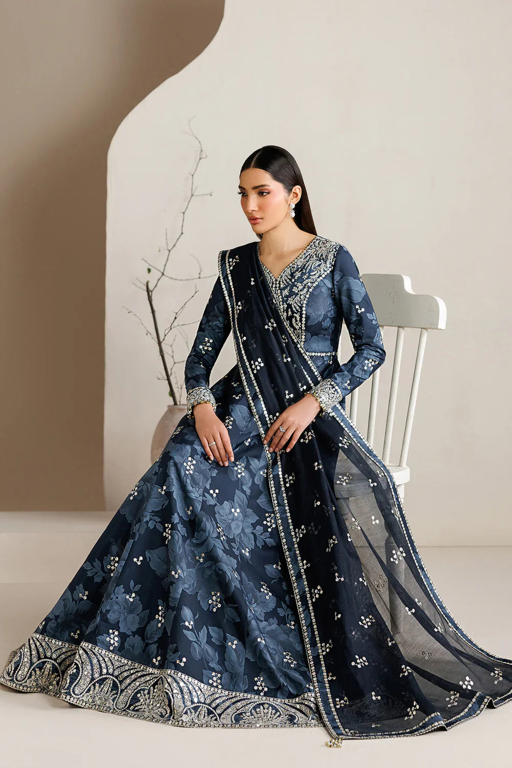 Jazmin - EMBROIDERED RAW SILK UR-7086