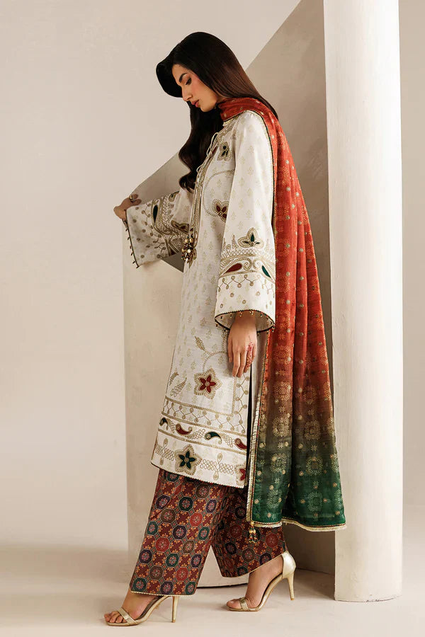 Jazmin - EMBROIDERED RAW SILK UR-7085