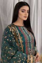 Embroidered Cotton Lawn Suit-2574