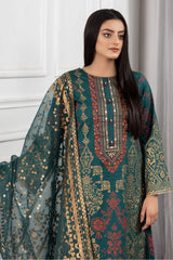 Embroidered Cotton Lawn Suit-2574