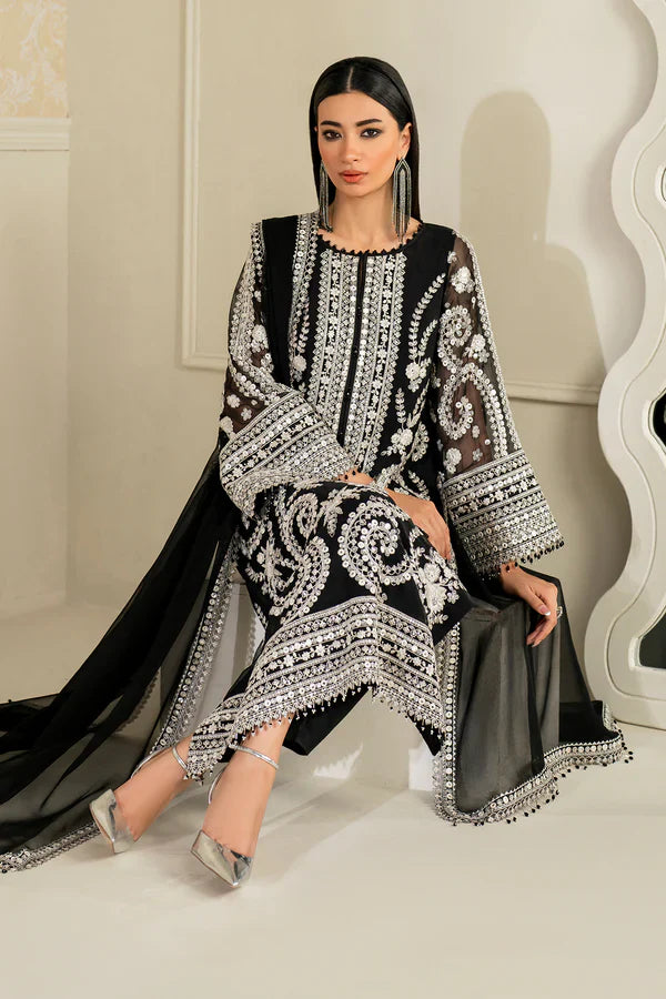 BAROQUE - EMBROIDERED CHIFFON UF-4158