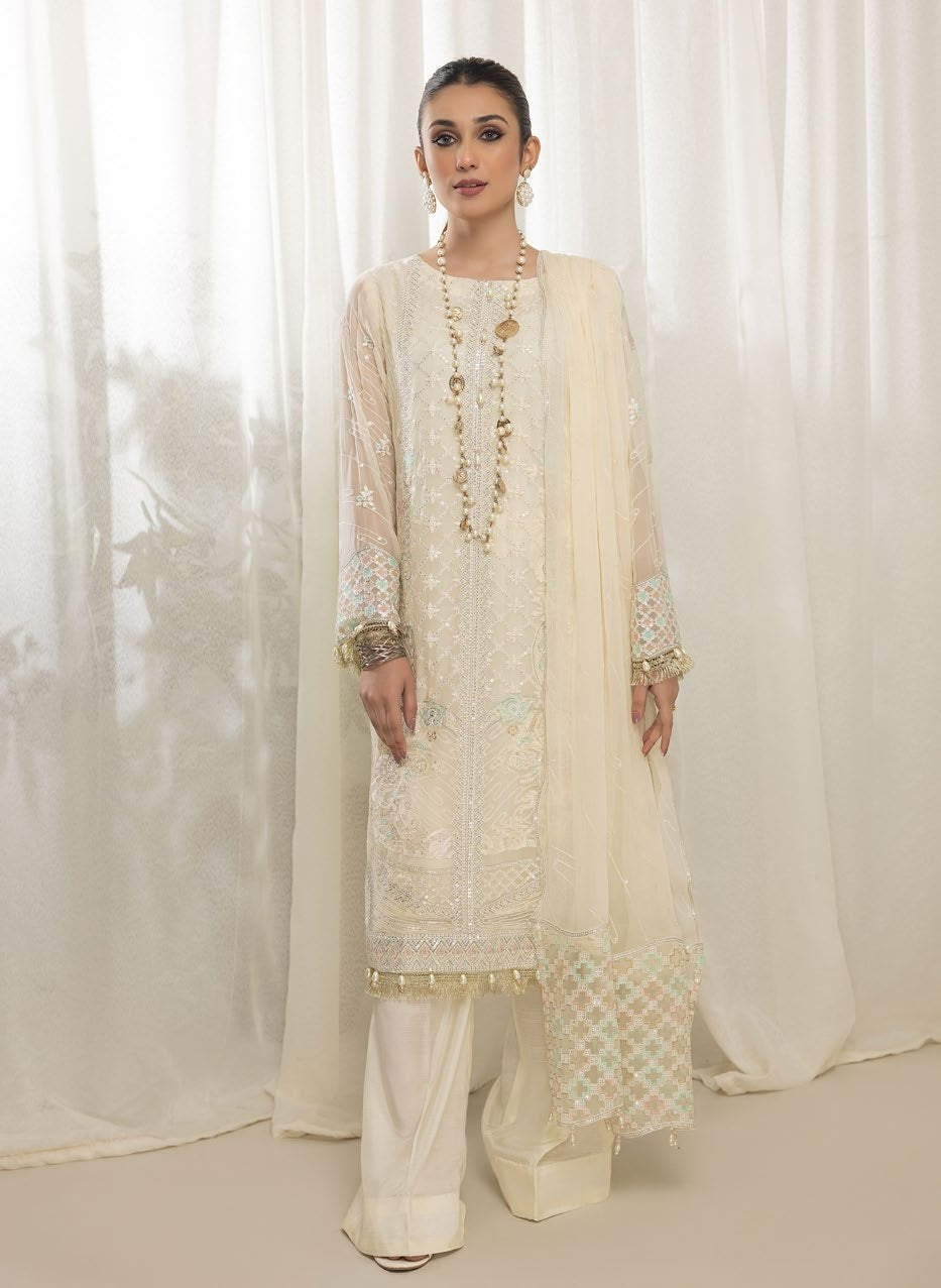 Midnight Bloom by Resham Dhaga Mahiz Embroidered Chiffon 06