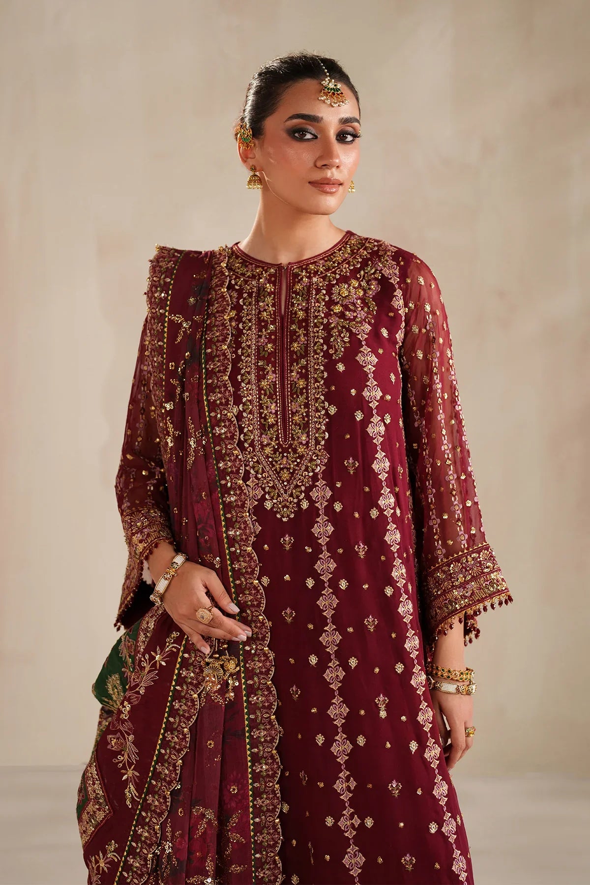 BAROQUE -EMBROIDERED CHIFFON UF-4367