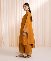 3 PIECE - EMBROIDERED KHADDAR SUIT_Mustard K