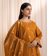 3 PIECE - EMBROIDERED KHADDAR SUIT_Mustard K