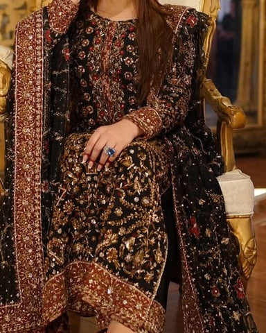Haris Shakeel - Black Floral