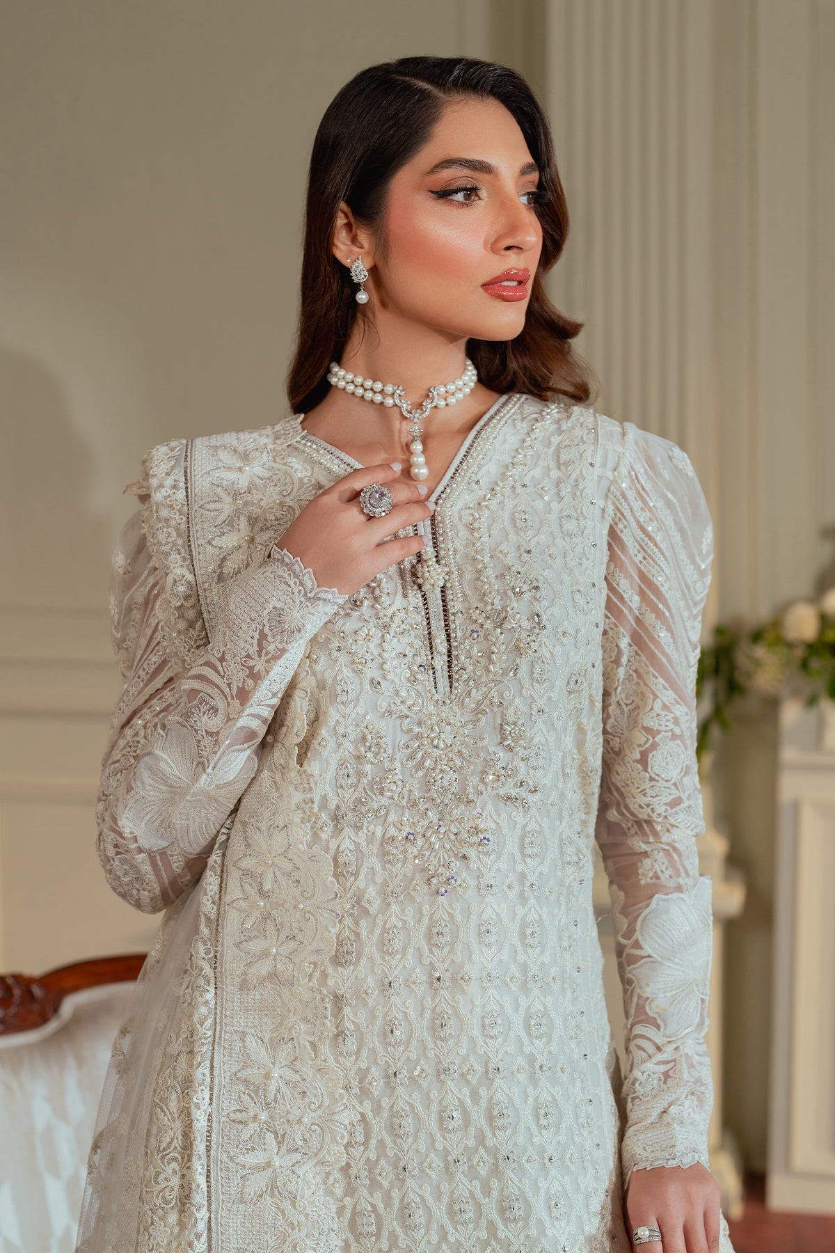 EMBROIDERED CHIFFON CH13-02