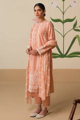 SUNSET PINK-3 PIECE CHIKANKARI SUIT