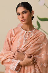 SUNSET PINK-3 PIECE CHIKANKARI SUIT