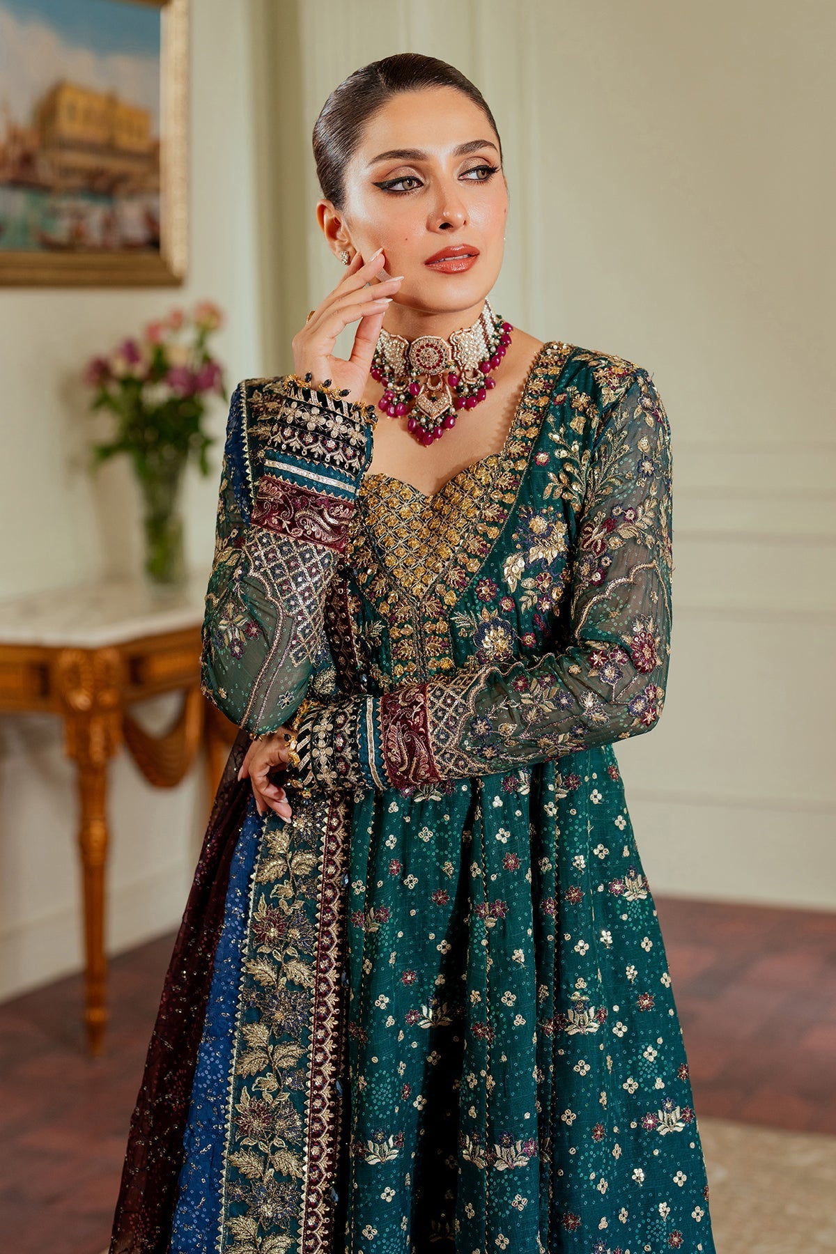 EMBROIDERED CHIFFON CH13-03