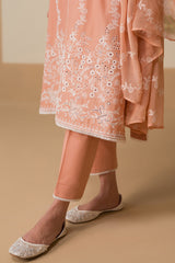 SUNSET PINK-3 PIECE CHIKANKARI SUIT