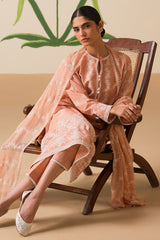 SUNSET PINK-3 PIECE CHIKANKARI SUIT