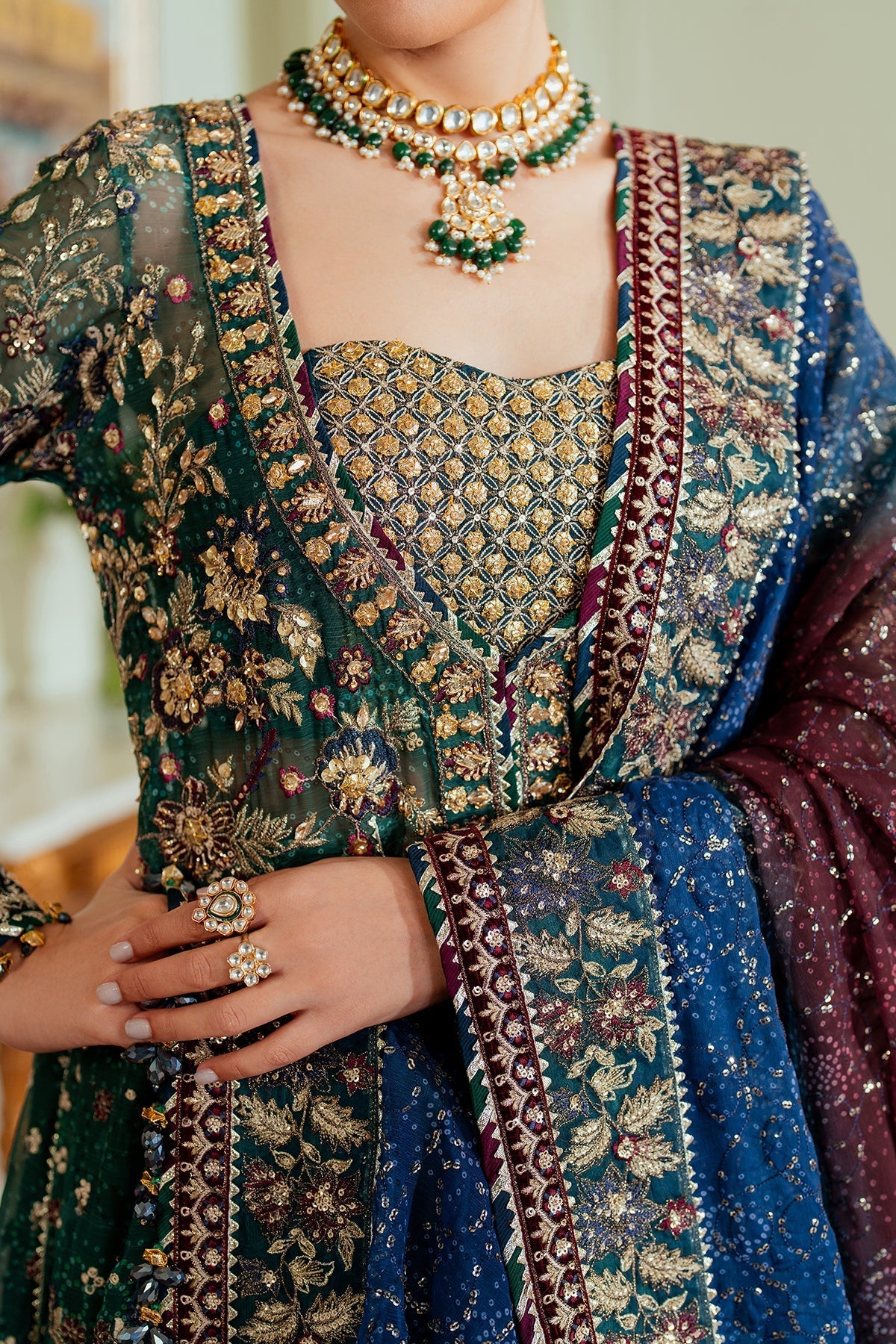 EMBROIDERED CHIFFON CH13-03