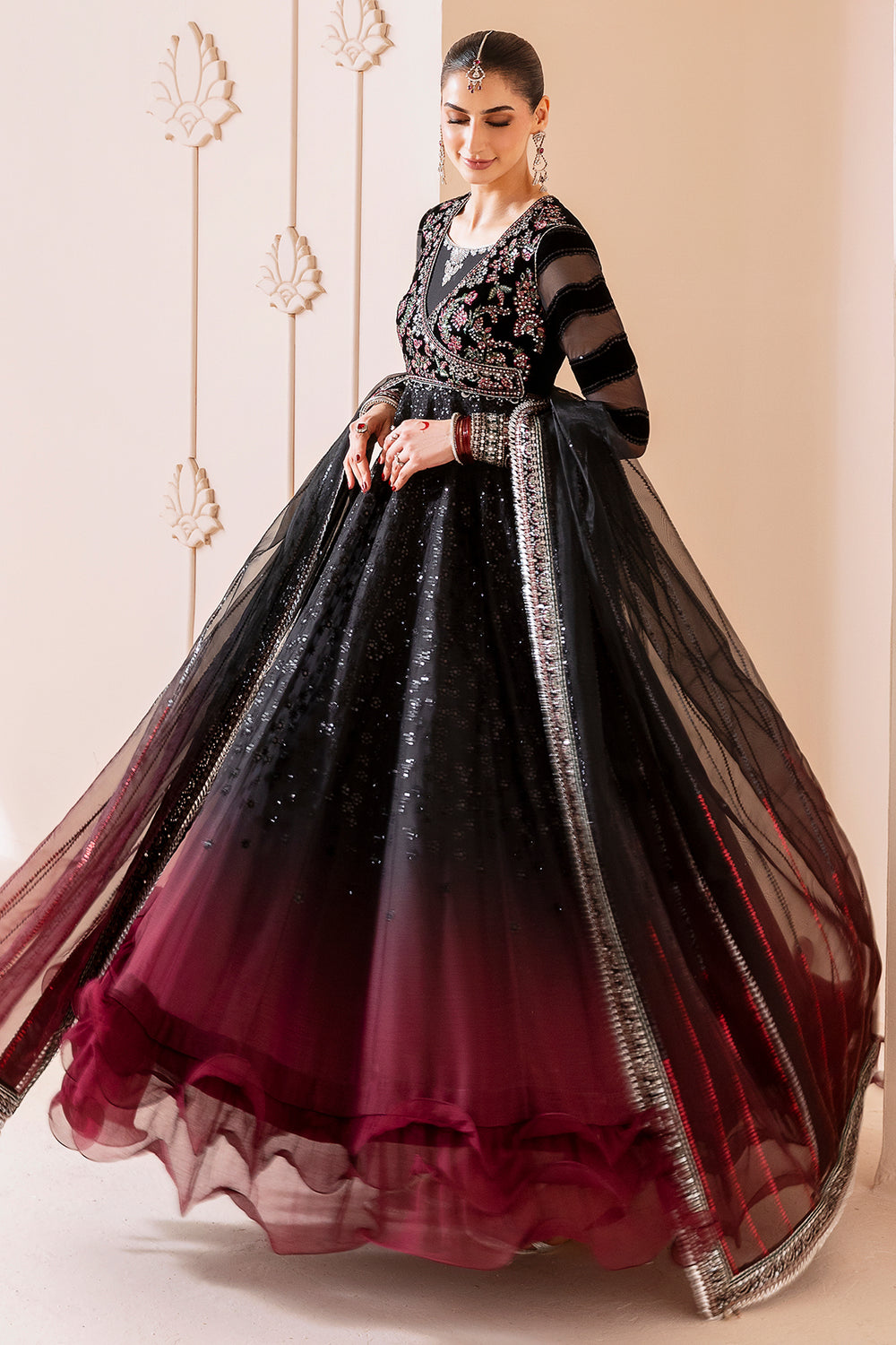 JAZMIN - Embroidered Velvet Formal CVF D-10