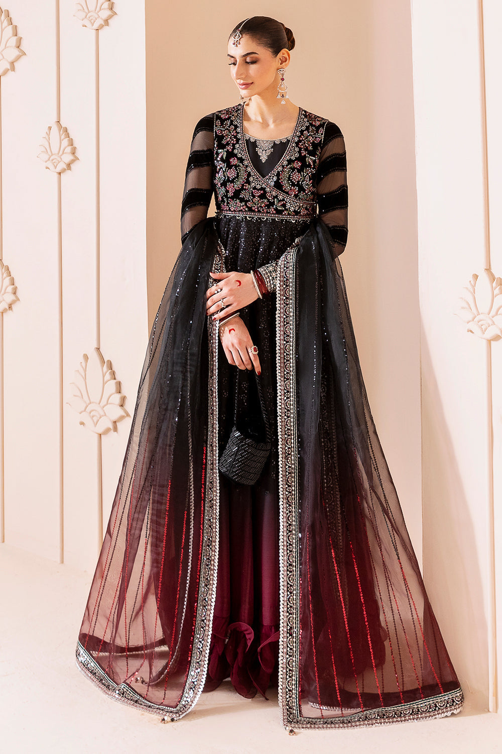 JAZMIN - Embroidered Velvet Formal CVF D-10