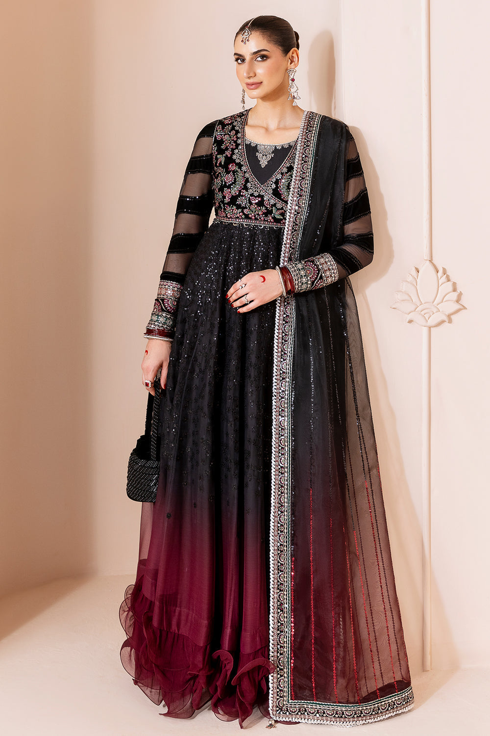 JAZMIN - Embroidered Velvet Formal CVF D-10