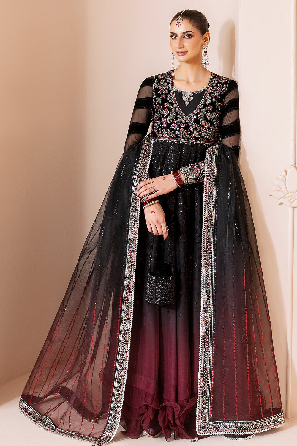 JAZMIN - Embroidered Velvet Formal CVF D-10