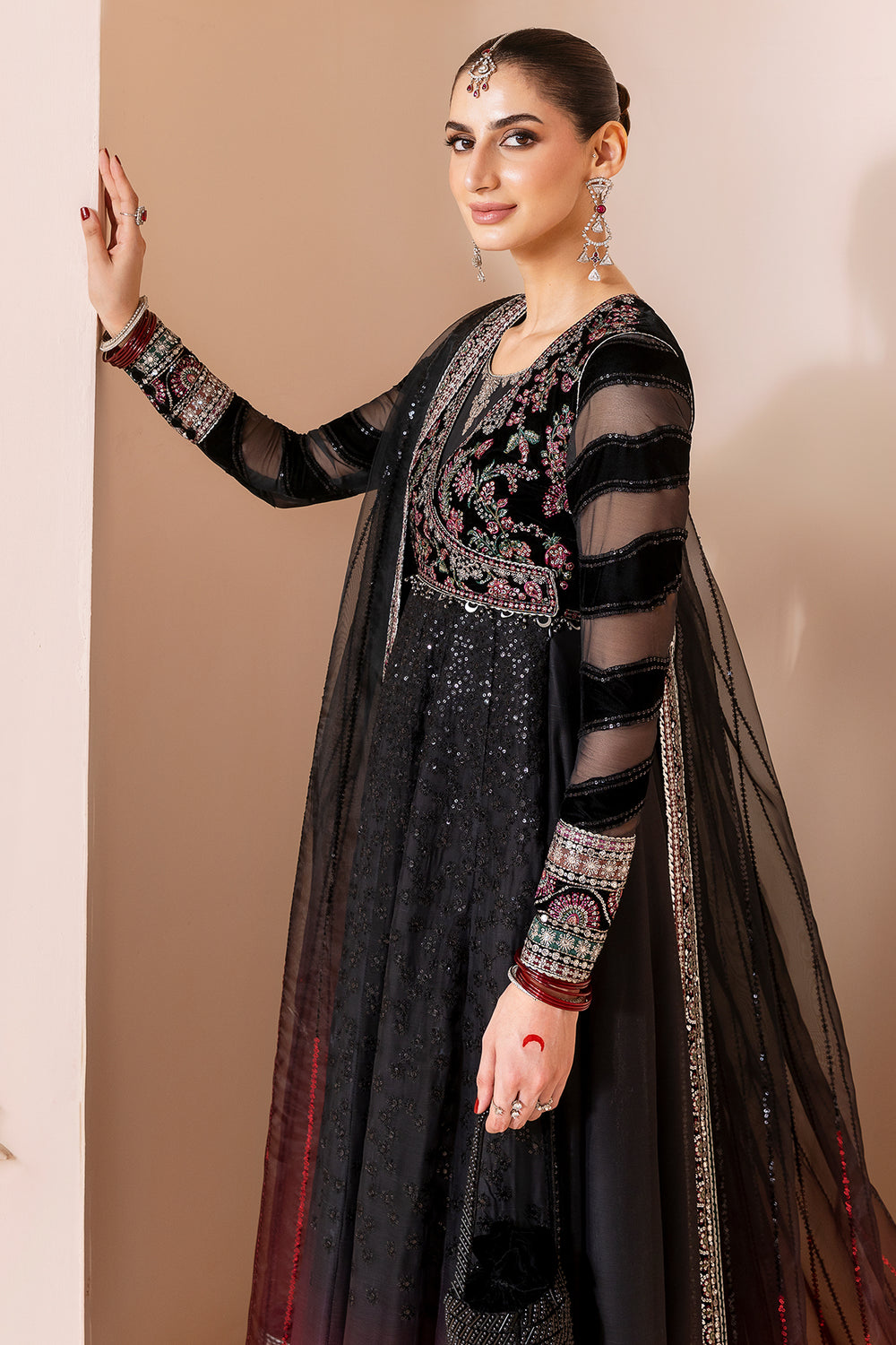 JAZMIN - Embroidered Velvet Formal CVF D-10