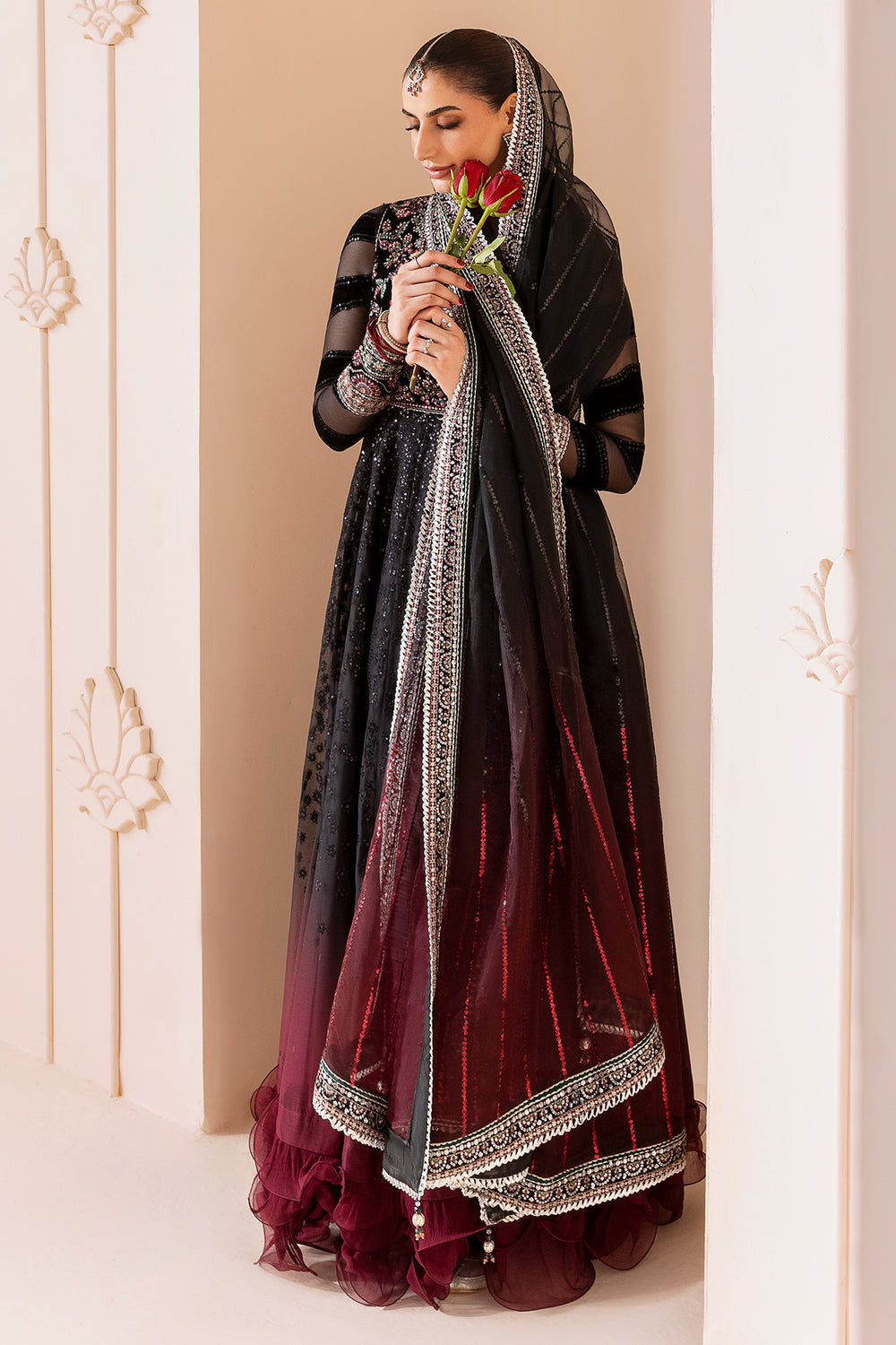 JAZMIN - Embroidered Velvet Formal CVF D-10