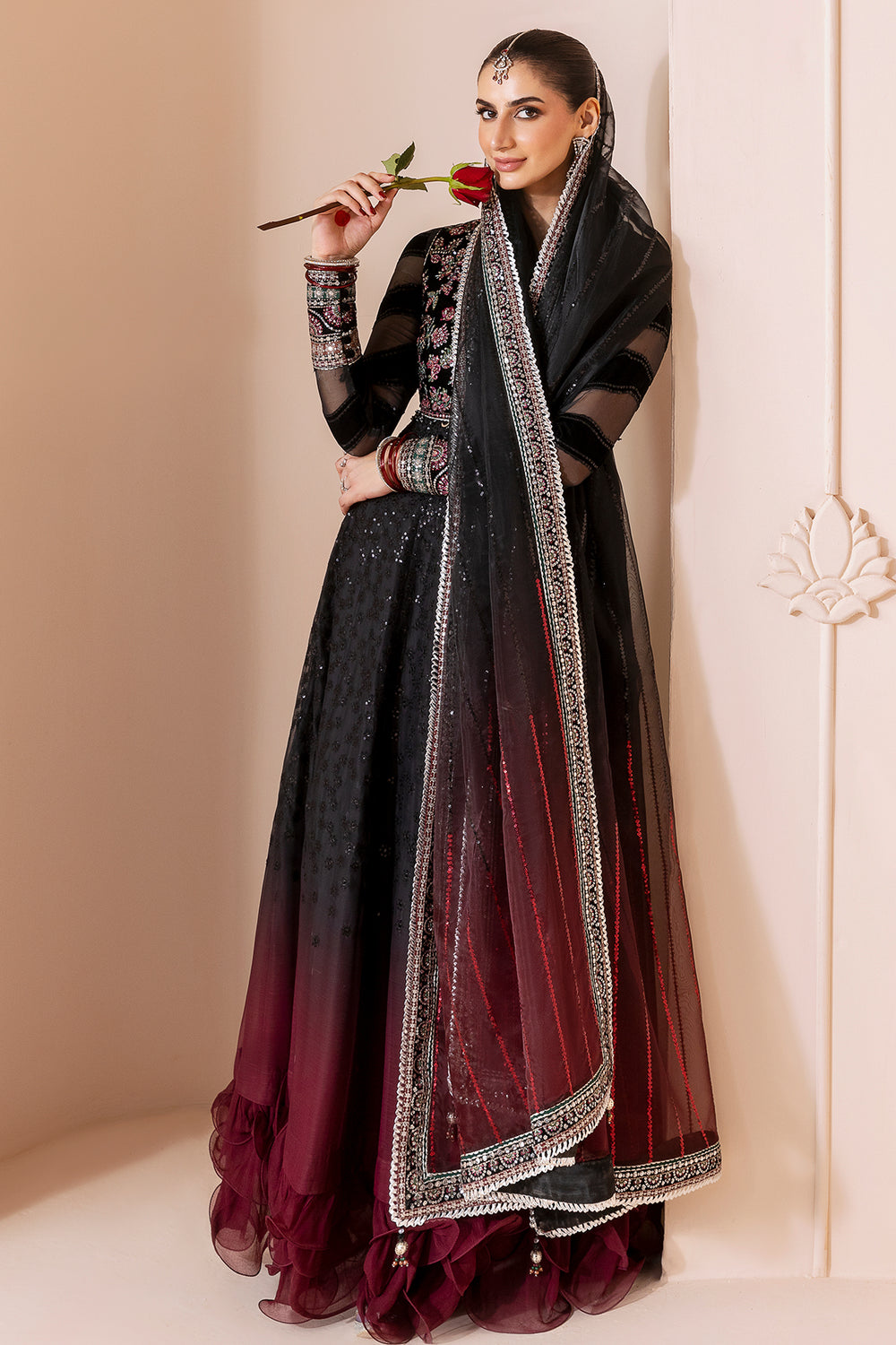 JAZMIN - Embroidered Velvet Formal CVF D-10