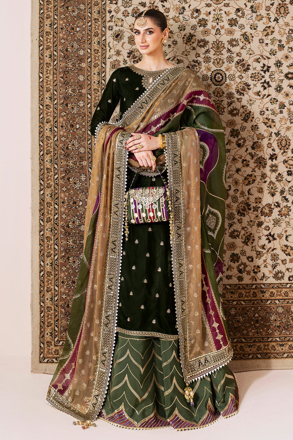 JAZMIN - Embroidered Velvet Formal CVF D-09