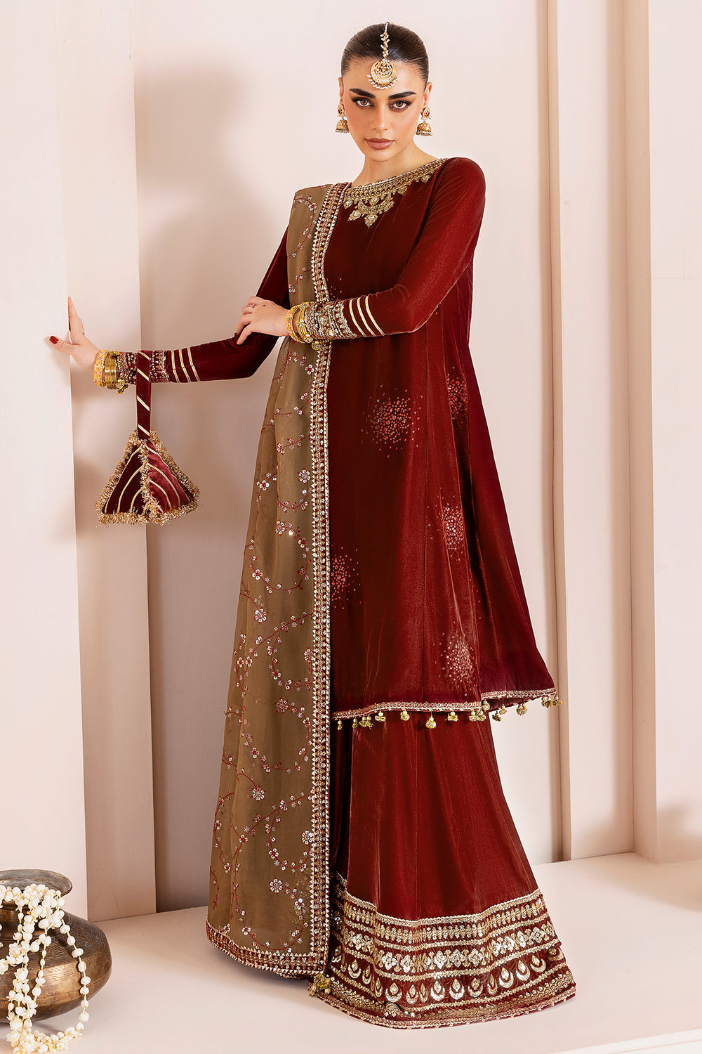 JAZMIN - Embroidered Velvet Formal CVF D-07