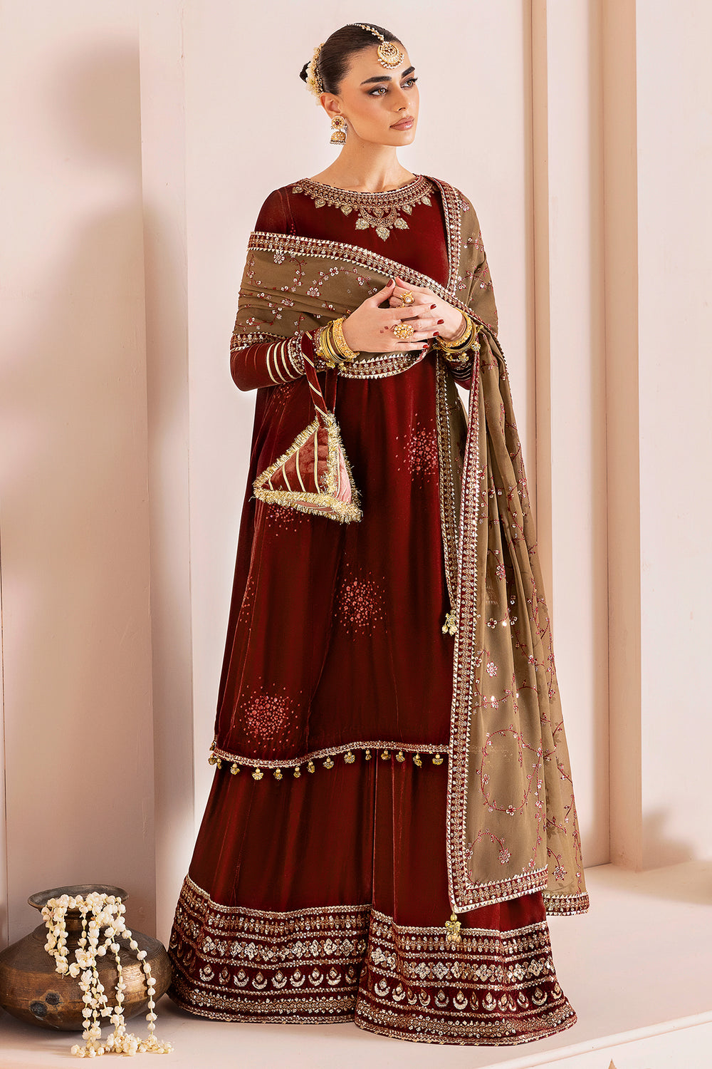 JAZMIN - Embroidered Velvet Formal CVF D-07